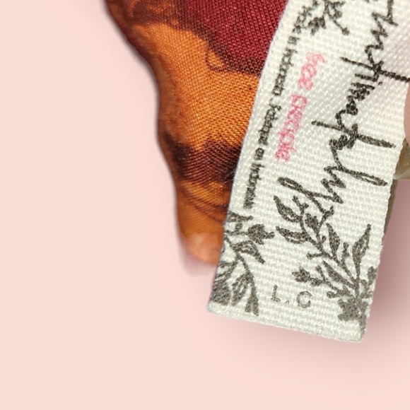 Free People Intimately Lattice Lovers Lace-Up Minidress Boho Floral Ruffle L - Picture 3 of 4